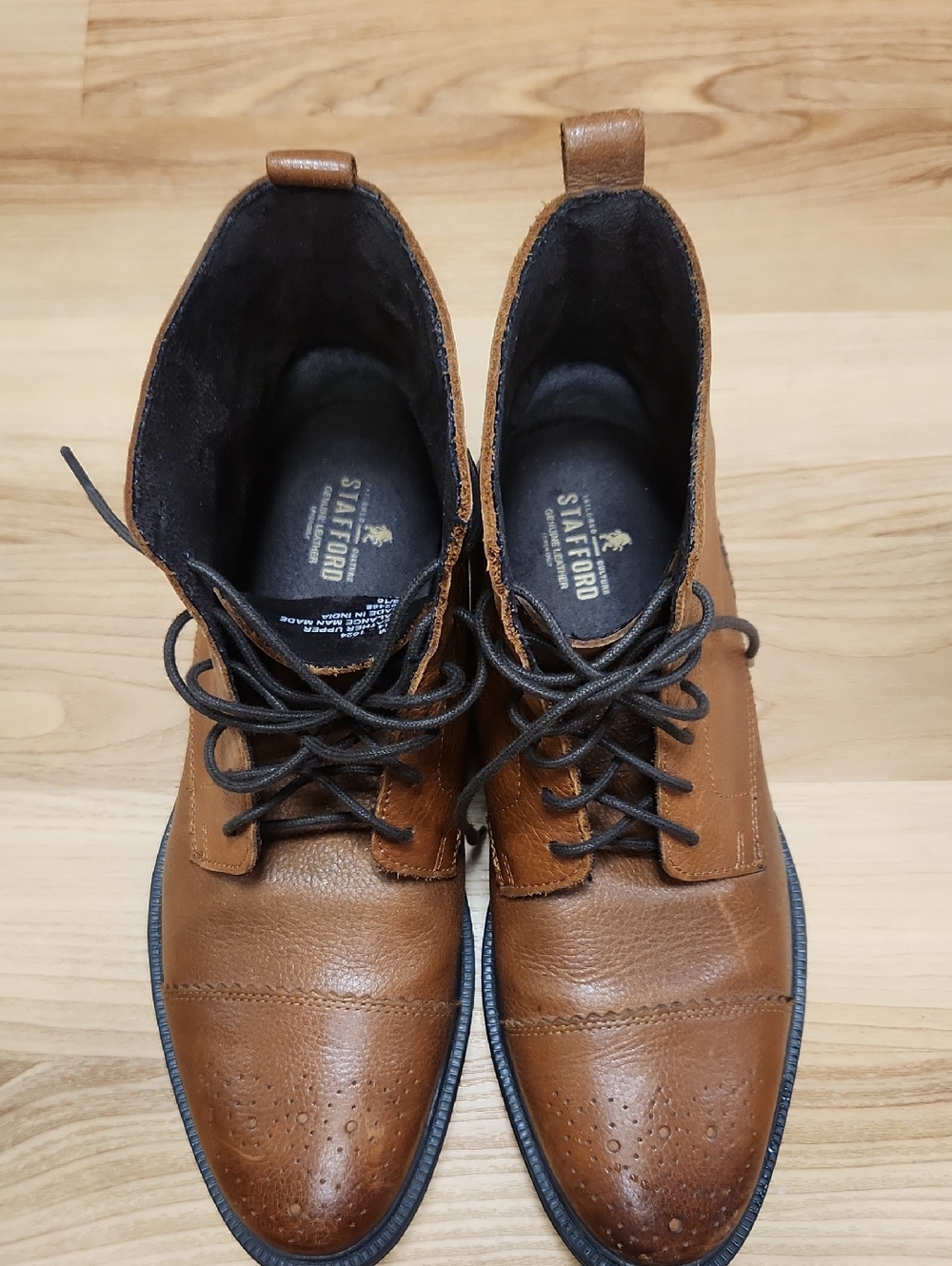 Stafford Tan Brown Leather Chukka Boots Sz. 9.5 -10m